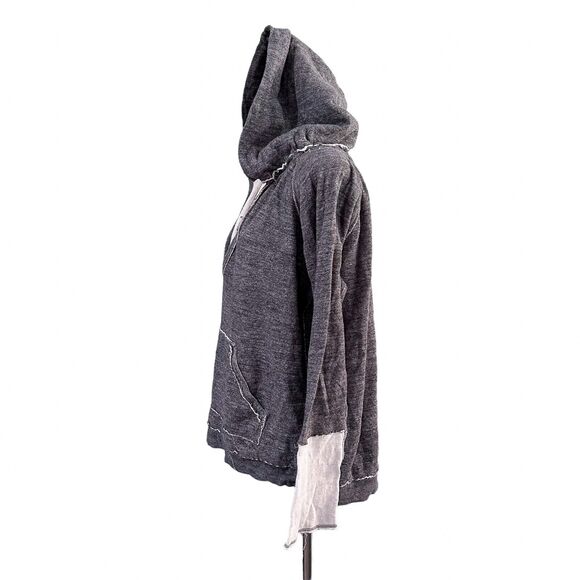Wilfred Free Double Cloth Hoodie Large Women's Heathered Boyfriend Popover (6) - Picture 6 of 11